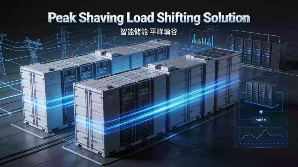 Custom Peak Shaving & Load Shifting Solution for System Integrators & Industrial Facilities 7 VoltraSys 100kWh ESS system for industrial peak shaving and factory backup power